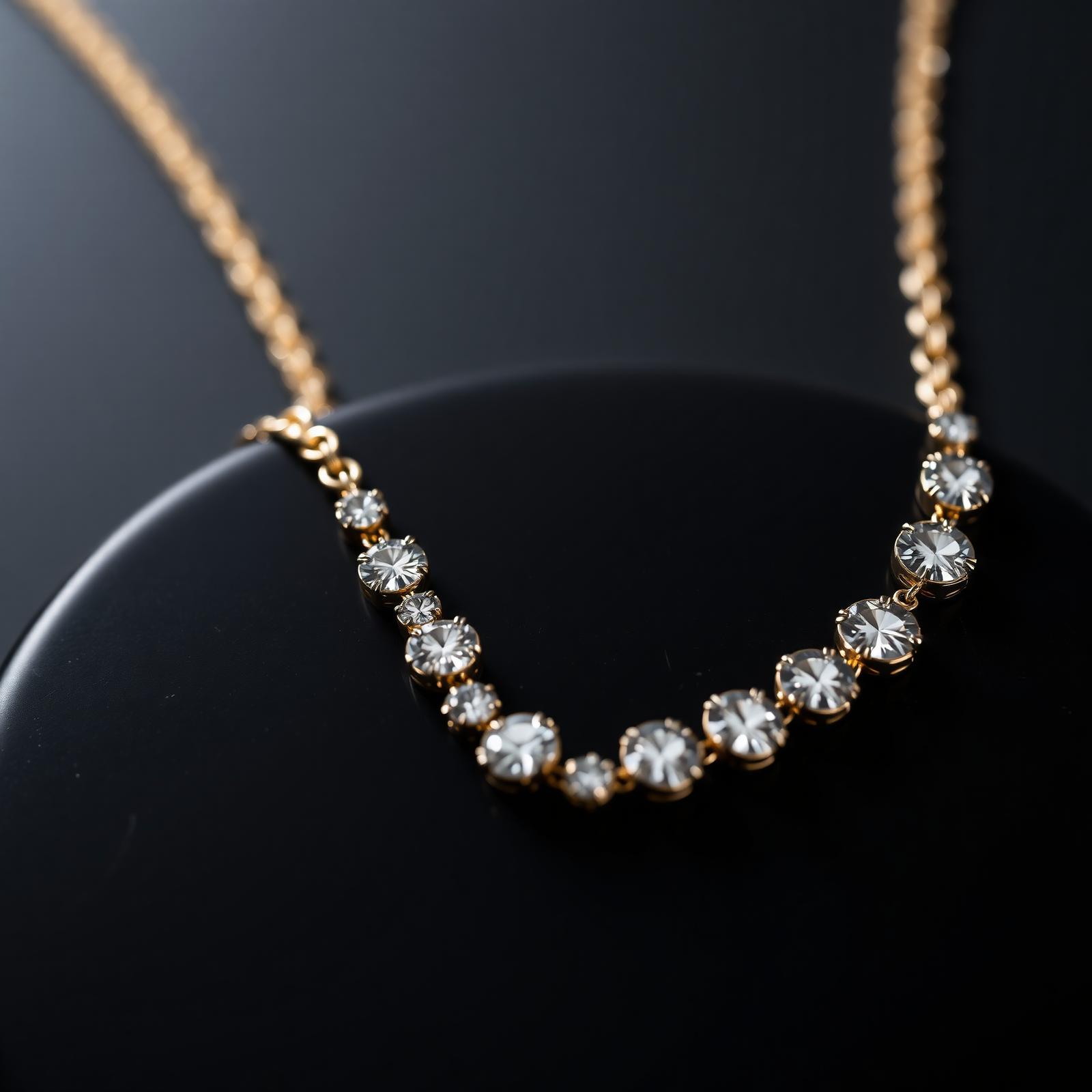 Colar de zircônias em ouro 18k Zircon Joias
